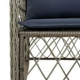 thumbnail image 3 of vidaXL 5 Piece Garden Dining Set with Cushions Grey Poly Rattan, 3 of 4