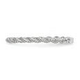 thumbnail image 6 of Auriga Fine Jewelry 14K White Gold Polished Twisted Rope Ring for Women Size 7.5, 6 of 7