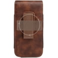 thumbnail image 5 of Brown Leather Belt Clip Holster Case w/ 2 Credit Cards Slot (Also fit Phone w/Slim or Ultra Thin case on) for Samsung Galaxy A53 5G, 5 of 6