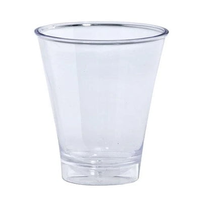 EcoQuality 5oz Clear Double Shot Glass - Disposable Clear Plastic Cups - Eco-friendly Cold Cups for Home, Office, Events, Wedding, Parties (60)