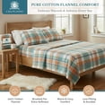 thumbnail image 2 of Casa Platino 3-Piece White Plaid 100% Cotton Bed Sheet Set, Twin – Deep Pocket, 2 of 6