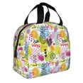 thumbnail image 2 of Salouo Tropical Pineapples for Unisex Lunch Bag Leakproof Lunch Tote Large Capacity Reusable Insulated Lunch Box Cooler Lunch Container for Work/Office/Picnic/Travel-Black, 2 of 8