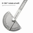 thumbnail image 2 of Stainless Steel 180-Degree Angle Gauge: Precision Half-Circle Protractor for Woodworking & Engineering, Compact 14cm Solid Design with Accurate Measurement for Craftsmen and Hobbyists, 2 of 6