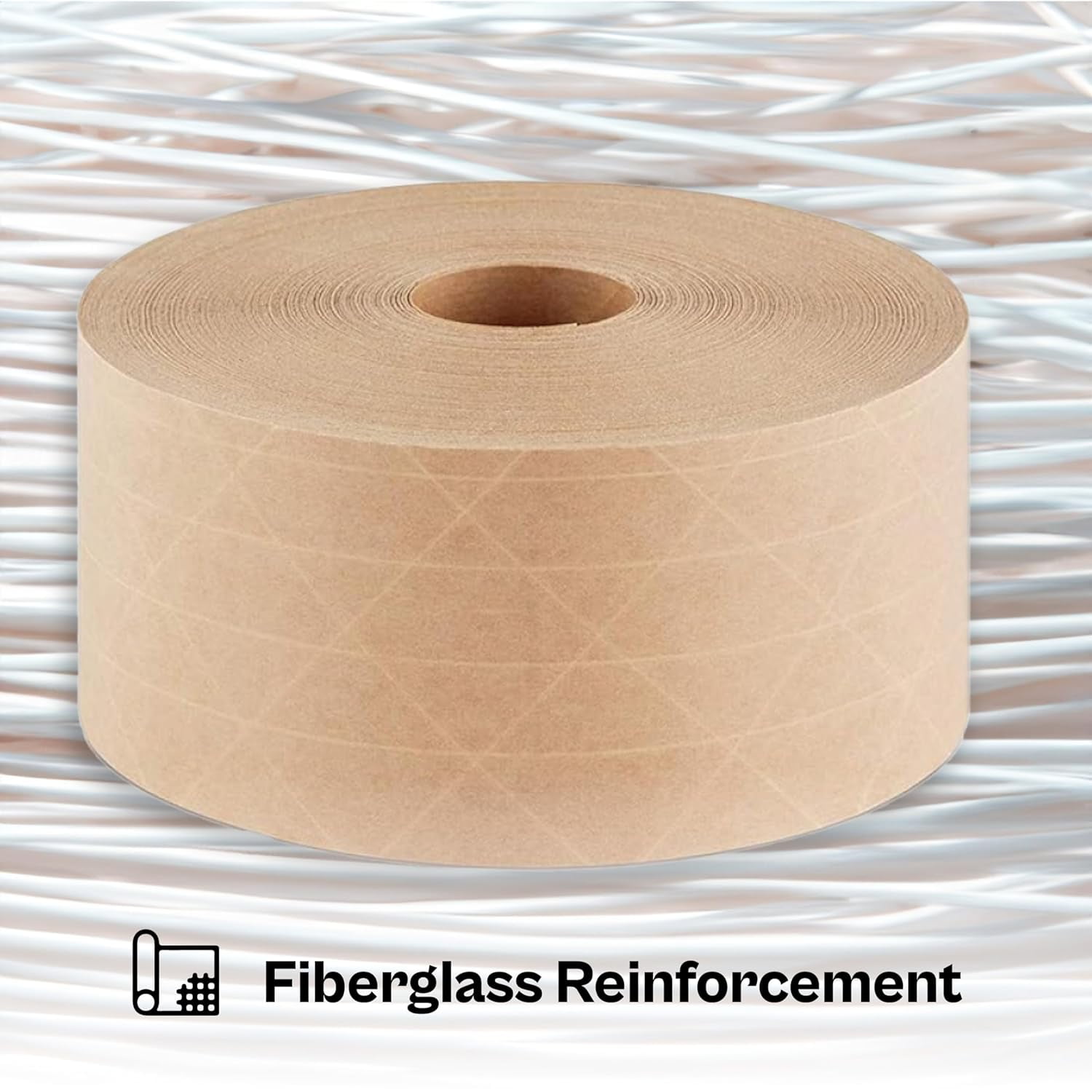 MMBM Gummed Tape 2.75 Inch x 167 Yards Kraft Paper Water Activated Secure Packaging Shipping, 12 Rolls