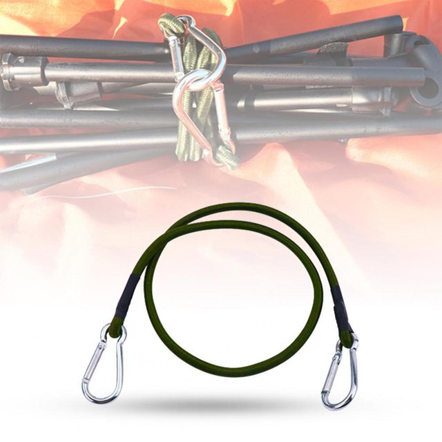 Bungee Cords with Carabiner Bungee Rope Luggage Straps Mult Use Metal Buckle Ties Elastic Rope for Camping Trunks Luggage Cargo Caravans Car 60cm