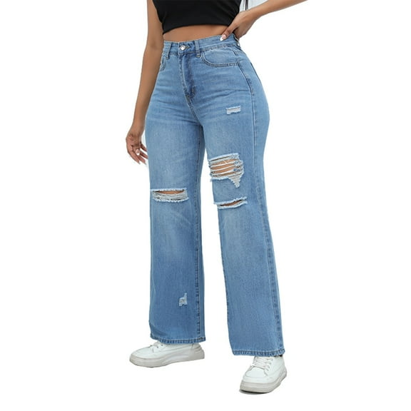 Bogo Jeans For Women High Waist Cargo Women'S Pants Jeans With Stretchy Fashion Pants For Women Trendy Baggy Womens Plaid Trousers High Waisted