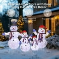thumbnail image 5 of Starfree 4-Piece Lighted Snowman Christmas Yard Decorations 3D Lighted Pop-Up Snowman Outdoor Christmas Holiday Decoration with LEDs for Home & Lawn, 5 of 10