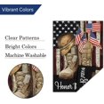 thumbnail image 5 of Patriotic Memorial Day Boots Garden Flag 28x40 Double Sided Vertical, Large Burlap Honor the Brave Garden Yard Flags Banner Veterans Outdoor House Decorations (ONLY FLAG), 5 of 6