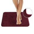 thumbnail image 2 of AOACreations Memory Foam Bath Rug, Bathroom Mat Set of 2 Pcs, Burgundy Red, 2 of 7