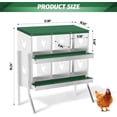 thumbnail image 2 of Qinaqin 6- cm de Alturaole Verde Chicken Nesting Caja con Soporte y Legs Metálico Roll-Away Eggs Laying Cajas Perch Versatile Anchoall-Mount para Chickens, 2 of 7