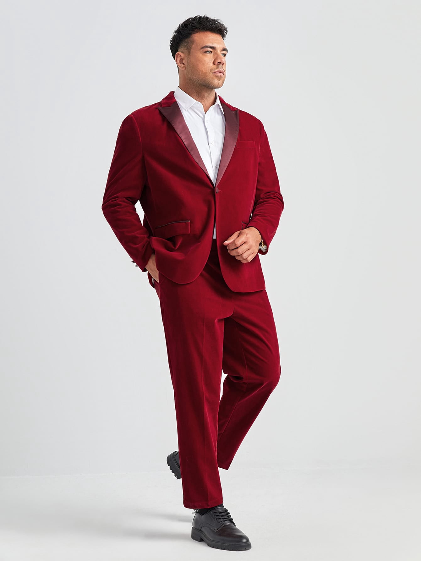 Mens Red Velvet Pants