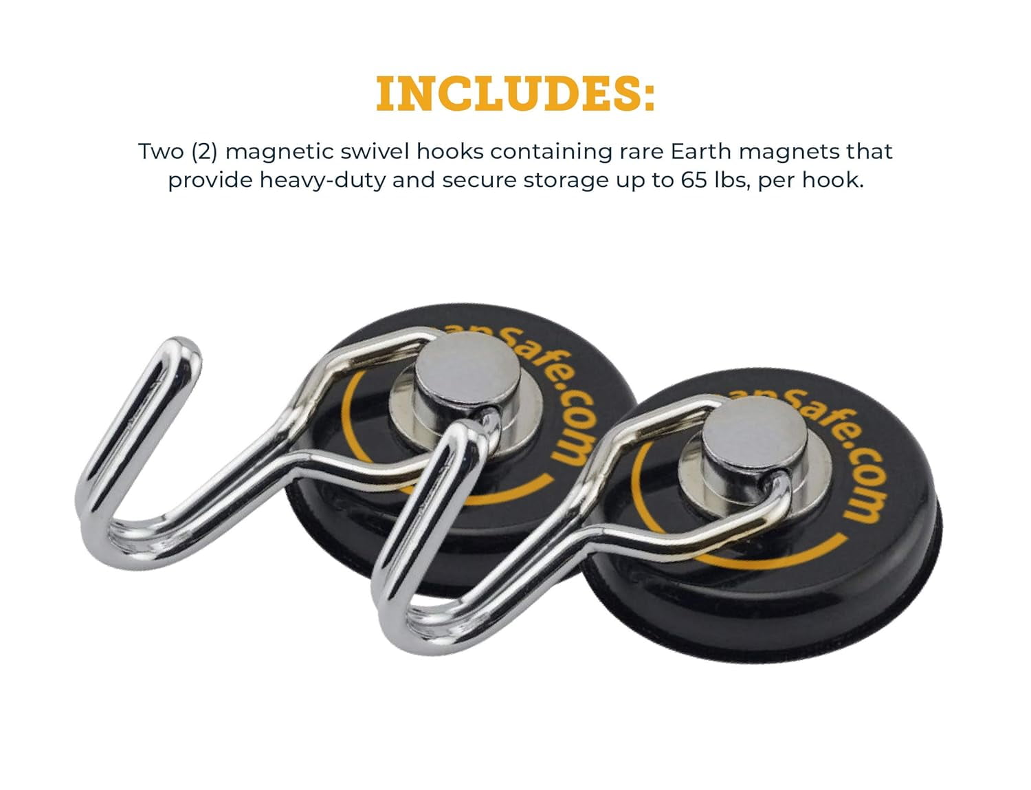 Hornady 75914 SnapSafe Magnetic Swivel Hooks 2 Pack
