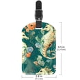 thumbnail image 6 of Square 2Pack PU Leather Seahorse Cruise Luggage Tag with Privacy Cover and Name ID Tag for Travel Handbags Backpacks Luggage Tags, 6 of 6