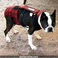 thumbnail image 4 of Barkertime Red Plaid Premium Waterproof Escape-Proof Washable Dog Diaper Overall - Made in USA, 4 of 11