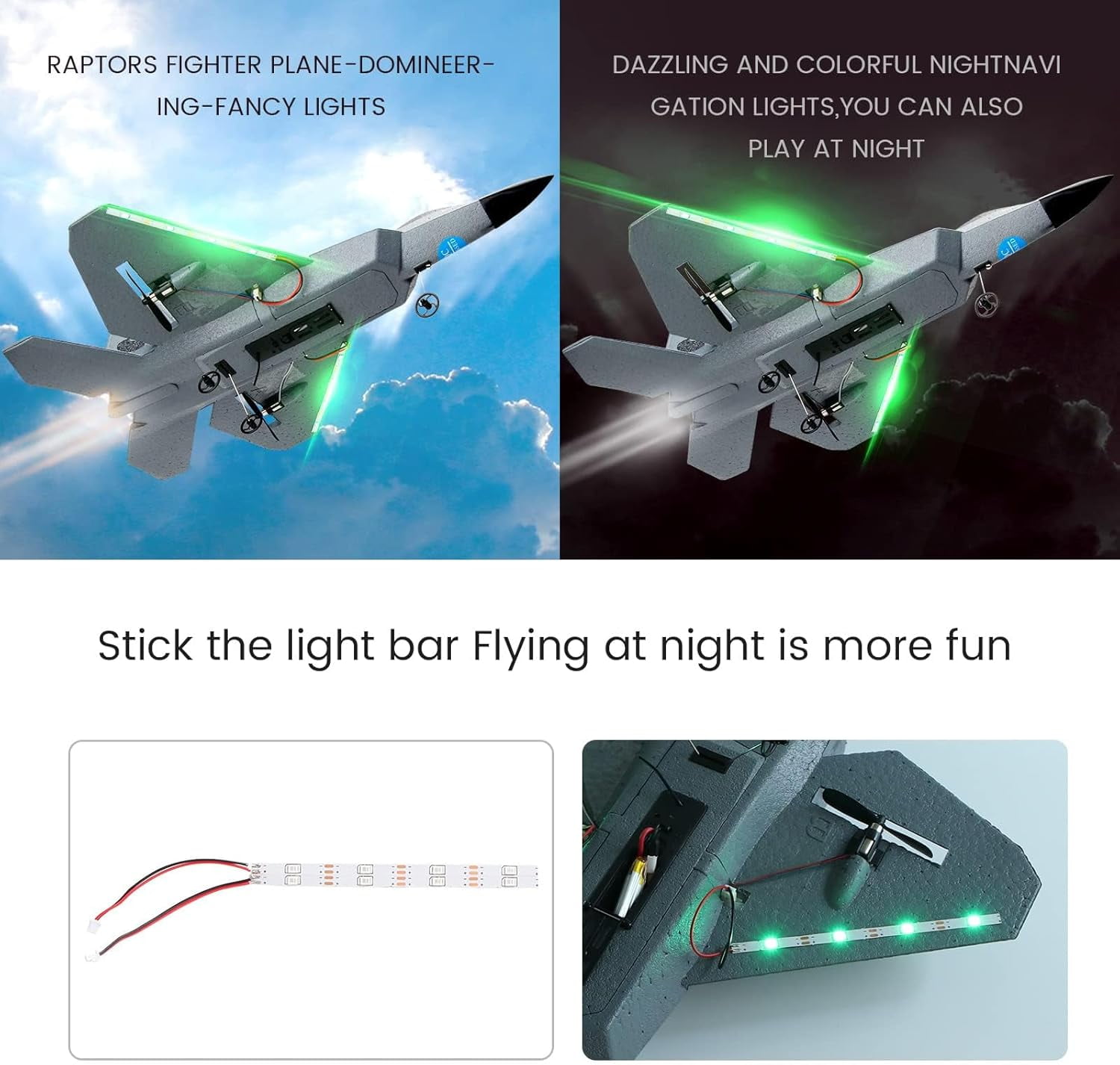 JoyStone F22 Raptor Jet Airplane Model, 2 Channels 2.4 GHz RC Plane Toy, Easy to Fly RC Glider for Kids Boys Girls Adults