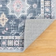 thumbnail image 3 of MeyJey Oriental Indoor Area Rug 2'x3' Non-Slip Machine Washable Vintage Distressed Floor Carpet for Living Room Bedroom Dining Kitchen Hallway, Gray/Blue/Navy, 3 of 15