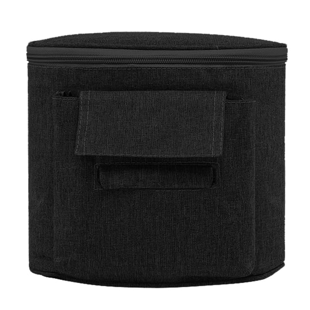 Bicycle Handlebar Bag with Multiple Zippered Pockets and Universal Hook-and-Loop Mounting Straps for Bikes and Strollers