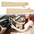 thumbnail image 3 of 1 Pair Riding Gloves Long Long Arm Arm Lace Driving Gloves Sun Protection Cycling Arm Sleeves, Khaki, 3 of 7