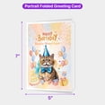 thumbnail image 5 of Watercolor Exotic Shorthair Happy Birthday Celebration Balloons Gift Party 5x7in Folded Greeting Card Cat Lover Kitten Owner Gifts Single Note Card with Envelope - 00028, 5 of 5