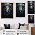 thumbnail image 4 of Designart "Nocturnal Lion Watchers II" Animals Lion Canvas Art Print, 4 of 7