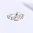 thumbnail image 2 of SHREENATHJEWELRY 5MM / 2 Ct Kitty Inspired Ring Hello Cute Kitty Rose Quartz Ring Japanese Cartoon Novelty Ring Animal Lover Jewelry Cat Lover Gift, 2 of 3