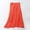 Orange, variant on Women's Mid-Length Skirt Solid Color Elastic Waist Flared Stylish For Daily Wear