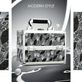 thumbnail image 2 of Makeup Case Organizer Makeup Box Portable Cosmetic Train Case Hard Vanity Storage with 2 Trays Mirror Locking Make Up Travel Case for Cosmetics Nail Kits Travelling Organizer Modern Style, 2 of 6