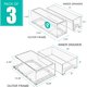 thumbnail image 2 of Sorbus Cajones para Refrigerador Compartimentos Organizadores Extraíbles, Apilables y Transparentes (1 Grande, 2 Pequeños), 2 of 6