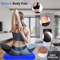 thumbnail image 5 of Gel Seat Cushion for Long Sitting, Extra Thick Wheelchair Soft Chair Pads Cushions Office Home Chairs Car Seats Trips - Back Sciatica Hip Tailbone Pain Relief (Blue), 5 of 6