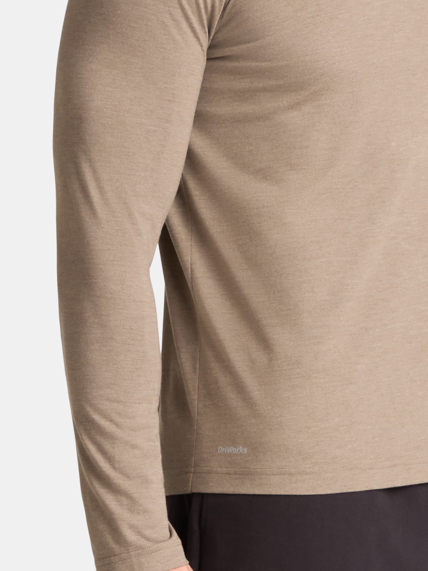 Athletic Works Men's and Big & Tall Men's Tri-Blend Tee with Long Sleeves, Sizes XS-4XLT