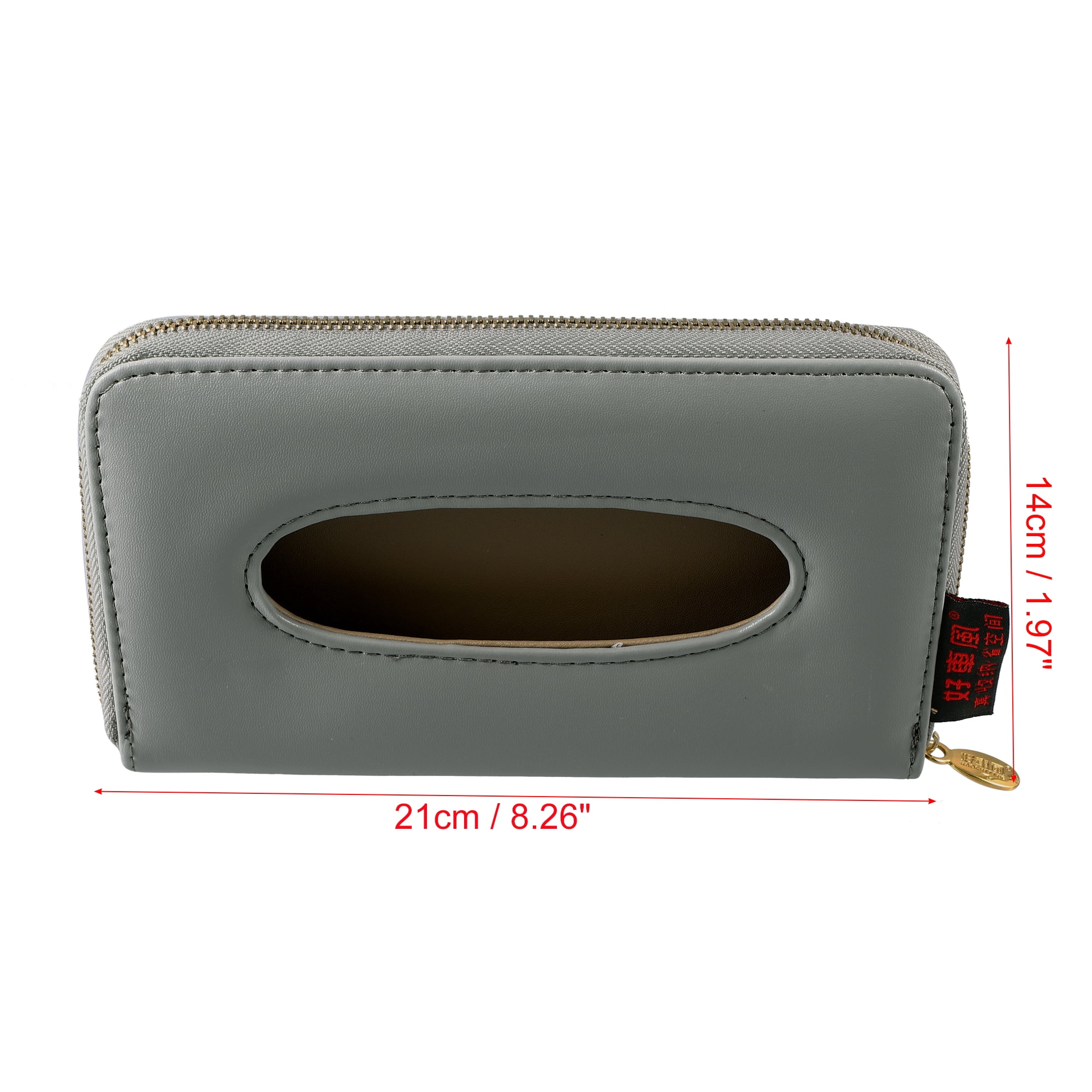 Unique Bargains Car Sun Visor Backseat Tissue Napkin Box Holder Case Gray