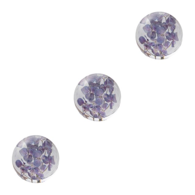 Destyer Decorative Dreamball With Flower Creating Enchanting Resin Gift Hydrangea purple 8cm 3Set