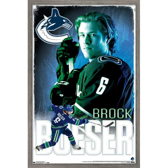 NHL Vancouver Canucks - Brock Boeser 18 Wall Poster, 22.375" x 34", Framed