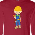 thumbnail image 4 of Inktastic Construction Worker, Blond Hair, Boy With Hammer Long Sleeve T-Shirt, 4 of 5