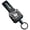 Black, variant on Retractable Steel Cable Keychain, High Elasticity Spring Reel with Quick-Release Ring for Keys, Access Cards and Everyday Carry
