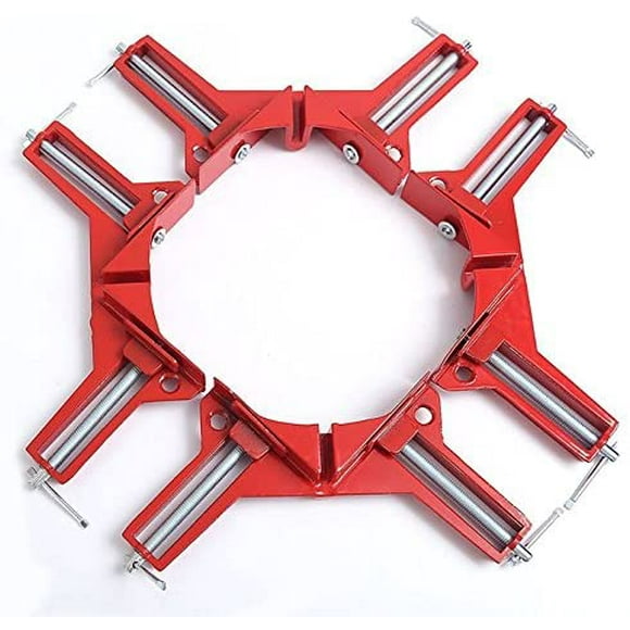 Ensemble de 4 pièces 90° 75 mm/7,6 cm réducteur d'angle droit boîte d'angle cadre photo outil de menuiserie support de collier de serrage