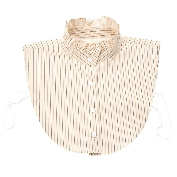 TELOLY Women Ruffle Neck Detachable Half Blouse Shirts Collar Dickey Collar False Collar For Girls Turtleneck Colla Dickey Women Detachable Turtleneck Blouse Women Button down Shirt Women Shirt Half