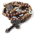 thumbnail image 1 of Collar rosario de paracord HanlinCC, cobre antiguo, San Miguel, 1 of 5