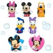 Disney Mickey & Friends 7 Piece Finger Puppet & Squirter Bath Set, Toddler Unisex Bath Toys