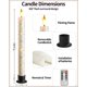 thumbnail image 3 of Conjunto de 3 Velas de Ventana Sin Llama de 24 cm con Control Remoto, 3 of 7