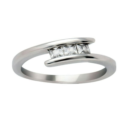 McKenna 3 Stone Anniversary Band Cz Wedding Ring Women Ginger Lyne Collection