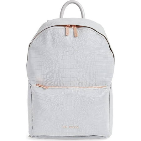 NEW WOMEN'S TED BAKER RAHRI REFLECTIVE CROC EMBOSSED FAUX LEATHER BACKPACK
