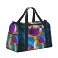 thumbnail image 2 of Easygdp Magic Mushrooms ,Fireflies Bolsa de Gimnasio, Bolsa de Viaje Duffel, Bolsa de Fin de Semana con Compartimentos, Bolsa de Mano para Noche, 2 of 7