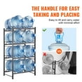 thumbnail image 6 of VEVOR 4 Tiers Water Jug Holder, 5 Gallon Water Bottle Holder, Double Row Water Bottle Rack for 8 Bottles, Heavy Duty Water Jug Rack for Kitchen, Office, Living Room, Black, 6 of 9