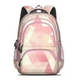thumbnail image 2 of Red Pink Modern Art Geometric Backpack for School,Cute School Bag,Schoolbag with Adjustable Shoulder Straps & Padded Back,16.9 Inch, 2 of 5