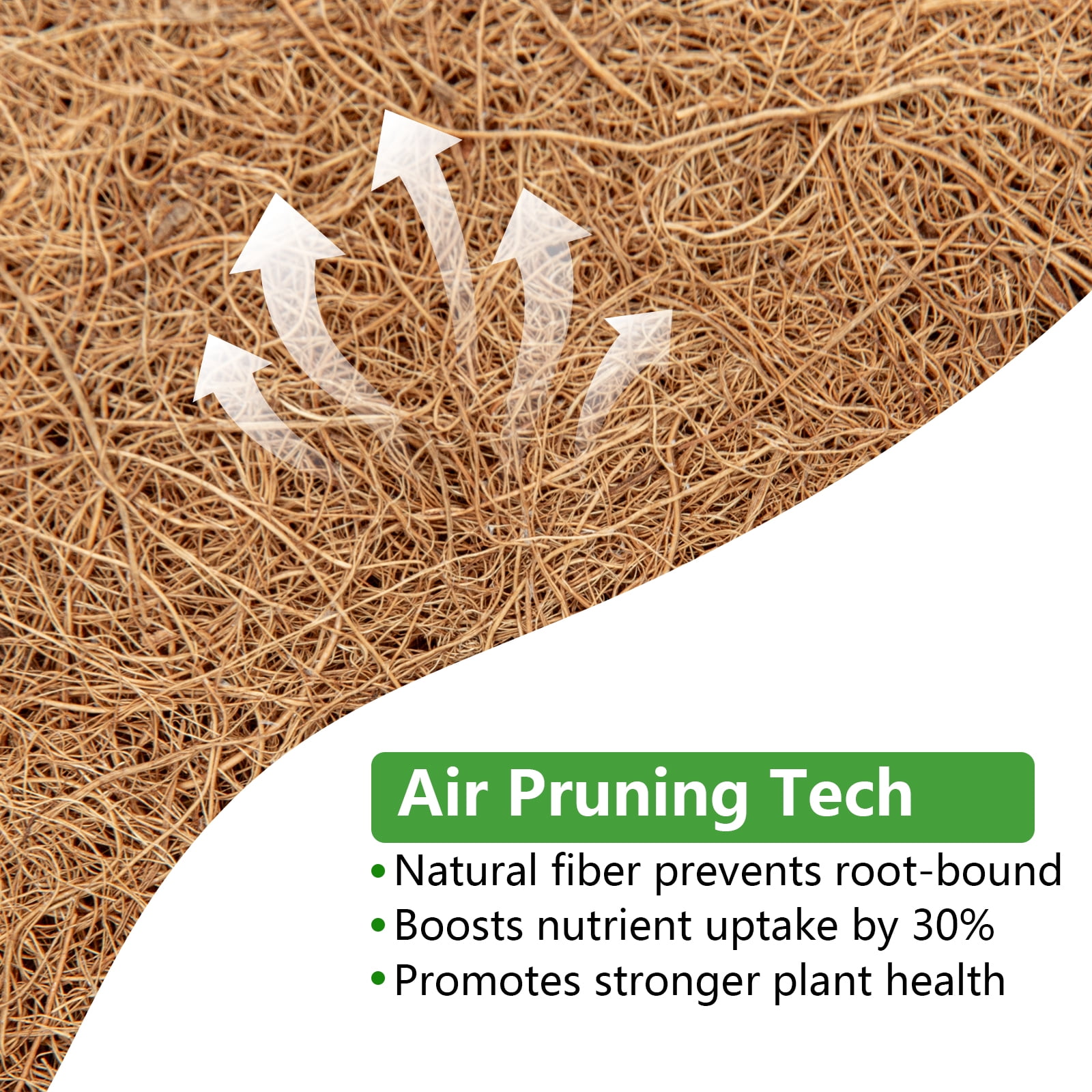 24 Inch Coconut Coir Trough Liner, 2 Pack, Pre-Formed Coconut Fiber Replacement for Window Box and Deck Railing Planters