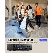 Donner Stereo Receiver 4 Channel 1000W Peak Power Home Theater Amp Amplifier USB SD, for Outdoor Speakers Karaoke