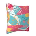 thumbnail image 2 of LNWH Decorative Pillow Covers, Abstract Colorful Shapes Square Sofa Decorative Knit Pillow Case, 26"x26", 2 of 8