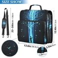 thumbnail image 2 of FORMRS Zipper Binder with Shoulder Strap 2-inch Ring 500 Sheet Capacity File Bag, Blue Tree, 2 of 5