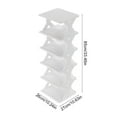 thumbnail image 3 of Small Shoe Rack, 3-tier Corner Storage Cabinet, Plastic Material, Easy Assembly, for Home Organization,Vsgery, 3 of 8